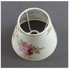 Paralume di ricambio per lampada da tavolo ROSA 13x17,5 cm color crema/rosa