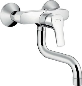 Rubinetto da cucina fisso a s My Sport argento cromato lucido HANSGROHE