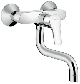 Rubinetto da cucina orizzontale a s My Sport argento cromato lucido HANSGROHE