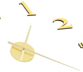 Orologio da Parete 3D in Stile Moderno 100cm XXL Oro