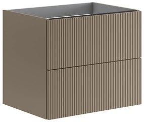 Mobile da bagno sotto lavabo Opera marrone opaco L 59.5 x H 50 x P 45.5 cm 2 cassetti, lavabo non incluso