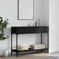 Tavolino Consolle Nero 100x34,5x75 cm in Legno Multistrato 833393