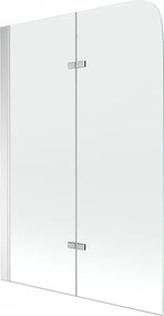 Mexen Felix paratia per vasca da bagno a 2 ante 80 x 140 cm, trasparente, cromo - 890-080-002-01-00