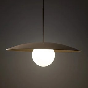 Lampadario a sospensione con filo SLATE 1xE27/15W/230V diametro 65 cm beige