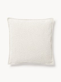 Cuscino decorativo grande in bouclé Lennon, 60 x 60 cm