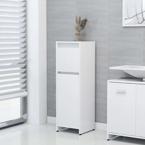 Armadio Da Bagno Bianco 30x30x95 Cm İn Legno Multistrato /
