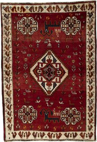 Gabbeh Tappeto persiano 100x150 Rosso (Iran) Annodato A Mano