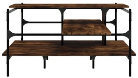 Tavolino salotto rovere fumo 100x100x48,5cm legno multistrato