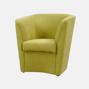 Poltrona moderna Verde in tessuto antimacchia imbottita