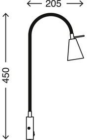 Briloner 2082-012 - Applique a LED COMFORT LIGHT 1xGU10/5W/230V cromo opaco