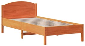 Letto senza materasso marrone cera 100x200 cm in legno di pino