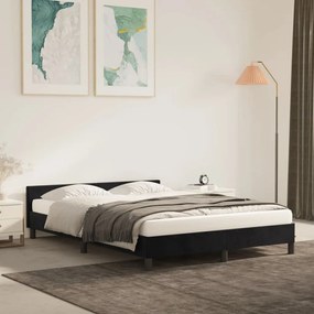 Giroletto Senza Materasso Nero 140x200 Cm İn Velluto /