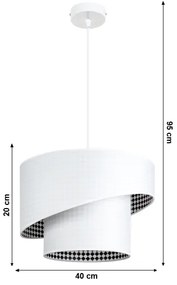 Lampadario su filo LORI 1×E27/60W/230V bianco