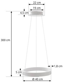Arcchio Answin LED a sospensione 26,4 W bianco
