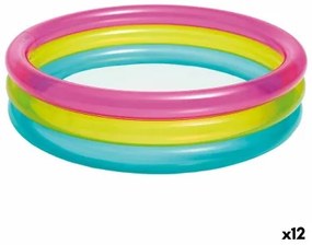 Piscina Gonfiabile per Bambini Intex Arcobaleno Anelli 63 L 86 x 25 x 86 cm (12 Unità)