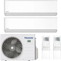 Climatizzatore Condizionatore Panasonic Dual Split Inverter Serie Etherea White 7+7 con CU-2Z41TBE R-32 Wi-Fi Integrato Colore Bianco 7000+7000