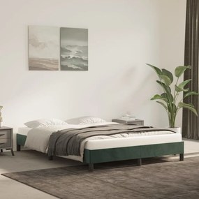 Giroletto Senza Materasso Verde Scuro 140x190 Cm İn Velluto /