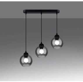 Sollux SL.1142 - Lampadario a cavo ALINO 3xE27/60W/230V nero
