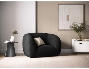 Poltrona grigio scuro in tessuto bouclé Essen - Cosmopolitan Design