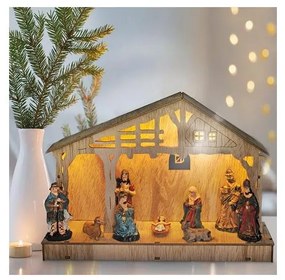 Solight 1V259 - Decorazione natalizia LED LED/2xAA betlém