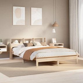 Letto libreria senza materasso 120x190 cm in legno di pino