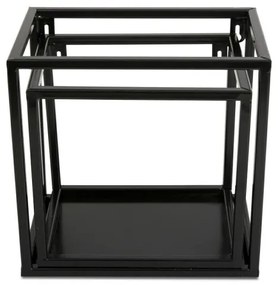 Mensola a muro 20x20 cm nera