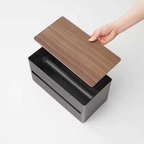 Portarotolo da cucina verticale nero in metallo Rin – YAMAZAKI