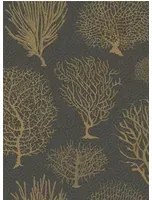 Cole & Son Carta da parati Seafern - Black/ Gold