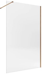 Box doccia walk-in Single L 130 x H 200 cm, vetro 8 mm dorato