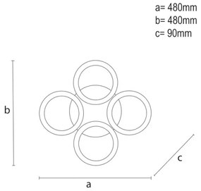 Lampadario a plafone LED dimmerabile LED/55W/230V 3000-6500K + +TC