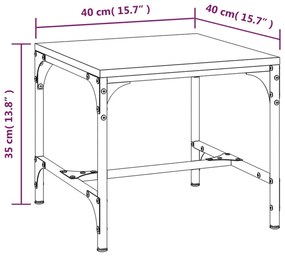 Tavolini 2pz grigio sonoma 40x40x35 cm in Legno Multistrato