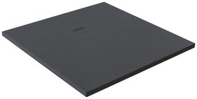 Piatto doccia MOLDCOM COMPOSITES in resina Cosmos Stone antracite L 70 x L 100 x H 3 cm opaco