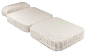 Poltrona per bambini color crema con rivestimento in velluto a coste Flip – Wigiwama