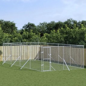 Cuccia Per Cani Da Esterno Argento 4x8x2 M İn Acciaio Zincato /