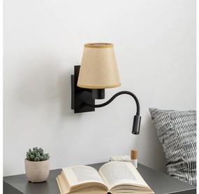 Brilagi - Applique a LED NUBILA 1xE27/25W/230V+LED/3W nero/marrone chiaro