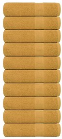 Asciugamani Da Bagno 10 Pz Oro 100x150cm 360 G/m² 100% Cotone /