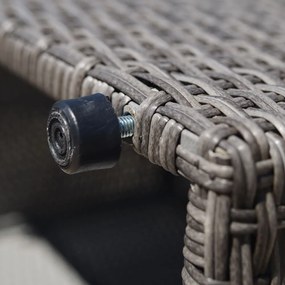 Set da giardino in rattan artificiale grigio per 4 persone Drammen - Bonami Selection