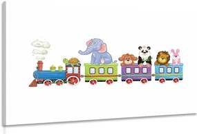 Stampa su tela – Trenino con animali