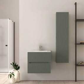 Mobile bagno 60 cm cannettato Verde Opaco Riga