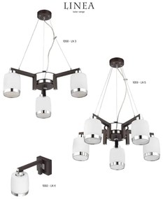 Jupiter 1058 LN3 - Lampadario a sospensione LINEA 3xE27/60W/230V