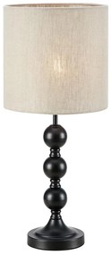 Markslöjd 108575 - Lampada da tavolo OCTO 1xE27/40W/230V beige/nero