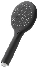 Doccetta tonda 26,5 cm in ABS nera con 3 getti Hidra