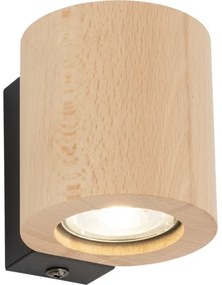 Faretto da parete EVE 1xGU10/10W/230V faggio