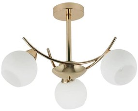 Lampadario a sospensione con supporto rigido AMOS 3xE27/40W/230V oro