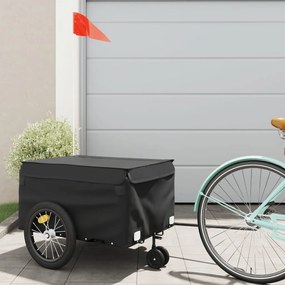 Rimorchio Da Bici Nero 45 Kg İn Ferro /