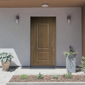 Portoncino d'ingresso Classic2 L 90 x H 210 cm in alluminio ciliegio, apertura spingere a sinistra