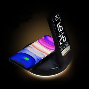 Retlux-LED Lampada dimmerabile con ricarica wireless Qi e display LED/6W/230V 3000/4000/6000K