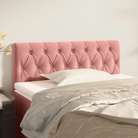 Testiera Rosa 100x7x78/88 Cm İn Velluto /