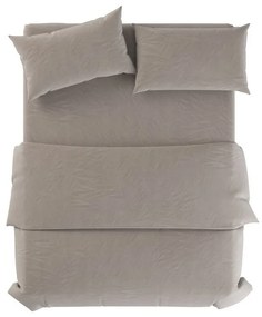 Set copripiumino e federa grigio chiaro/grigio tortora in lino per letto singolo 135x200 cm Natural – Native Natural