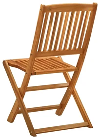 Sedie da giardino pieghevoli 4pz in legno massello di eucalipto